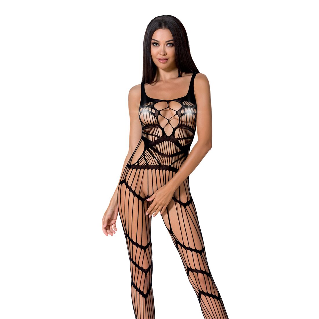 Passion (Польща) Бодістокінг Passion BS058 black, комбінезон, дуже повітряний