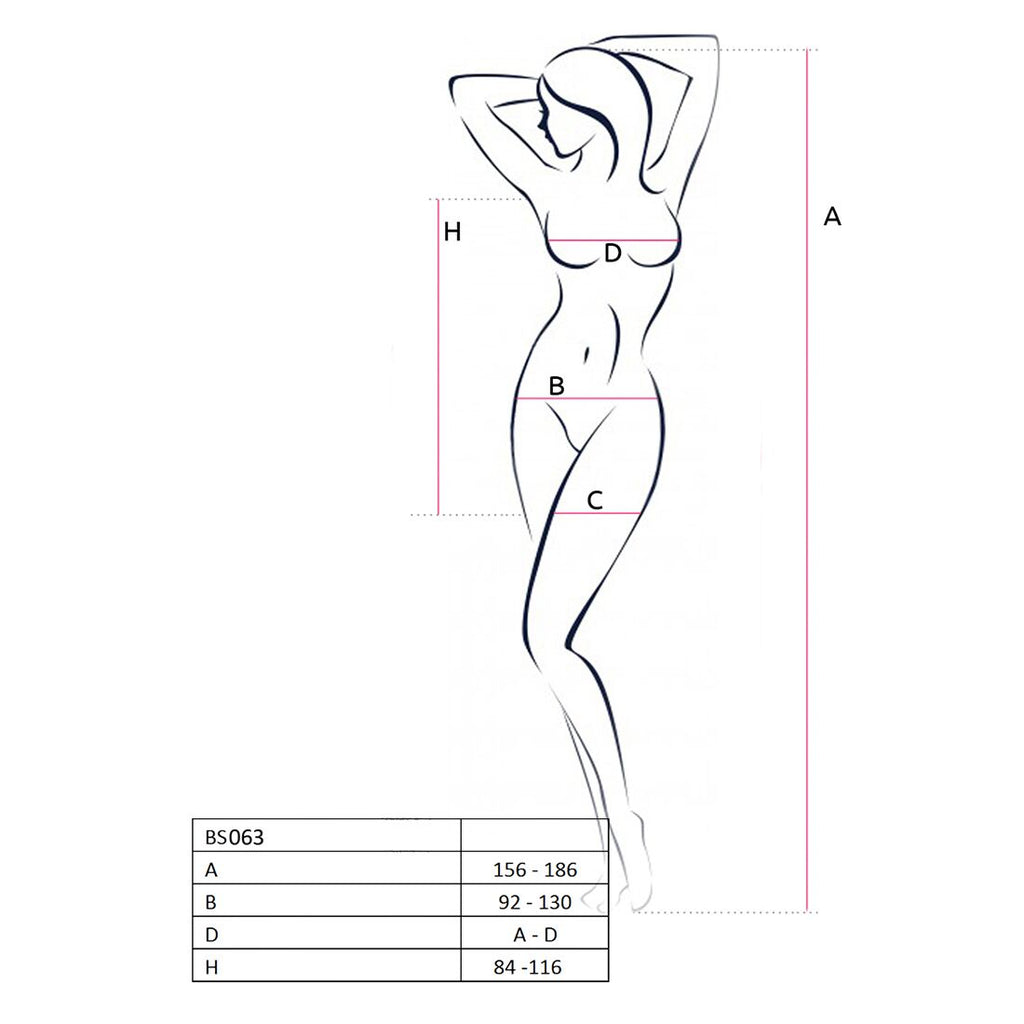 Passion (Польща) Бодистокинг Passion BS063 red, платье-сетка халтер