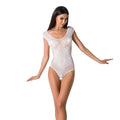 Passion (Польща) Бодістокінг Passion BS064 One Size, White, боді, закрите плече, відкритий доступ