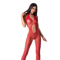 Passion (Польща) Сексуальний бодістокінг Passion BS065 One Size, Red, комбінезон, велика сітка