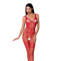 Passion (Польща) Бодістокінг Passion BS069 red, комбінезон, імітація панчох і боді