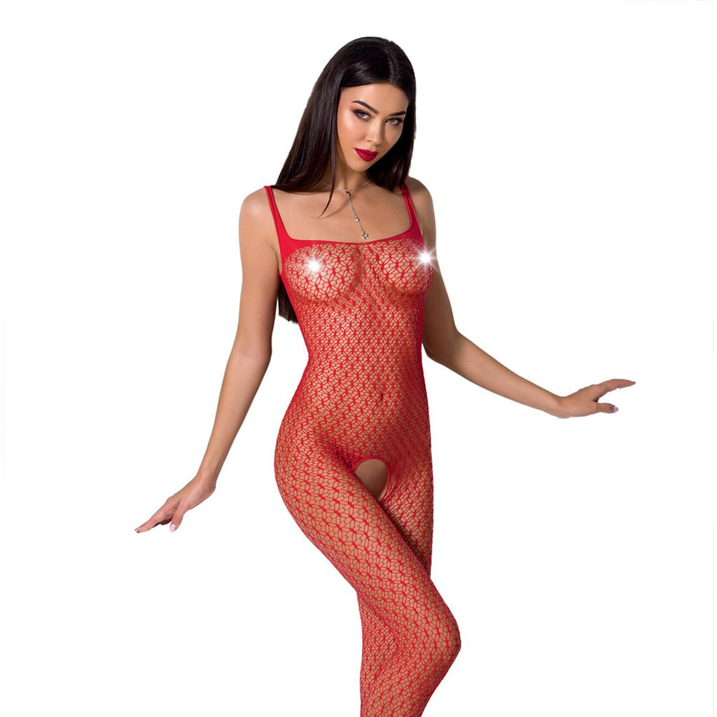 Passion (Польща) Бодістокінг Passion BS071 red, комбінезон на бретелях