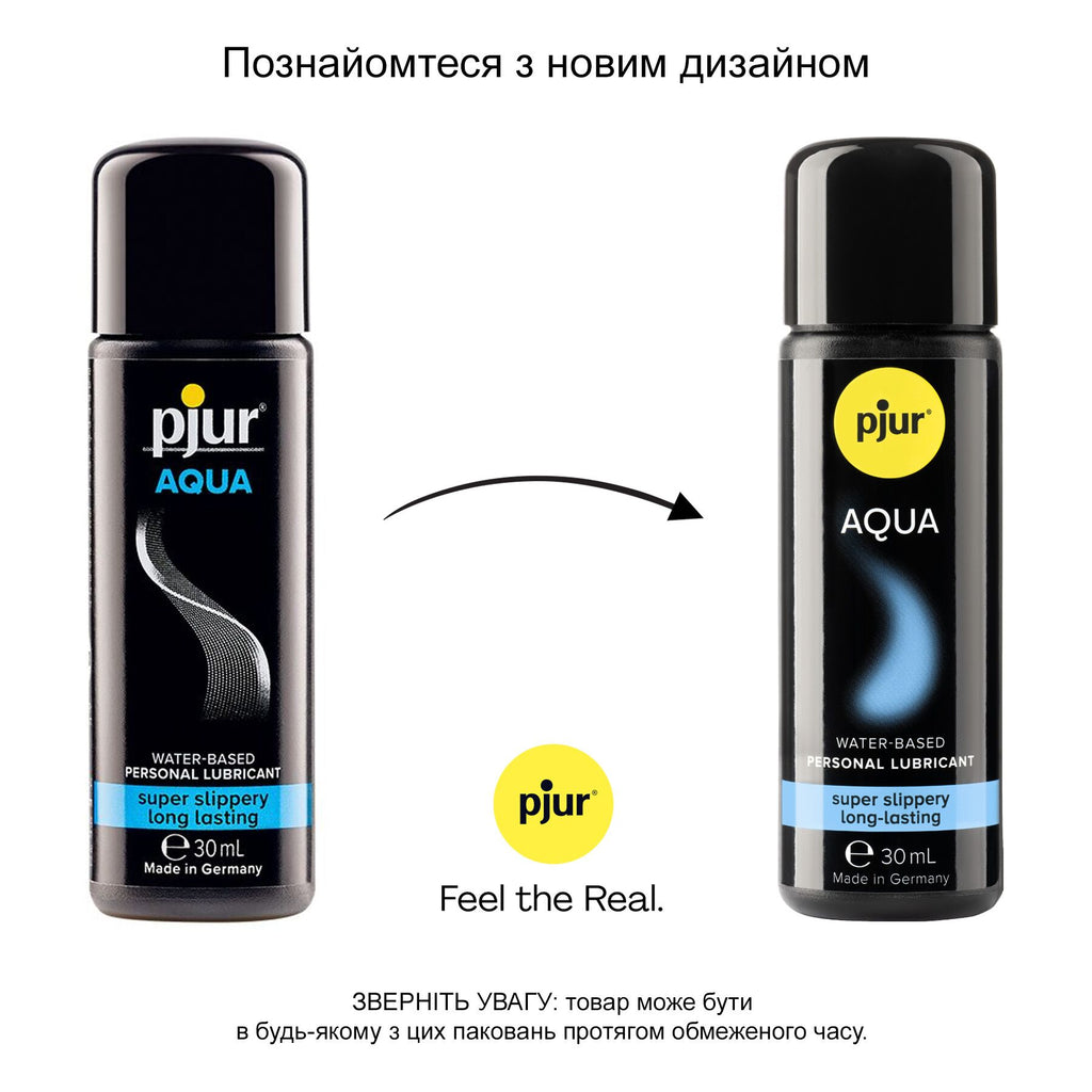 Pjur (Люксембург) Лубрикант на водній основі pjur Aqua 30 мл, ефект оксамитової шкіри без прилипання