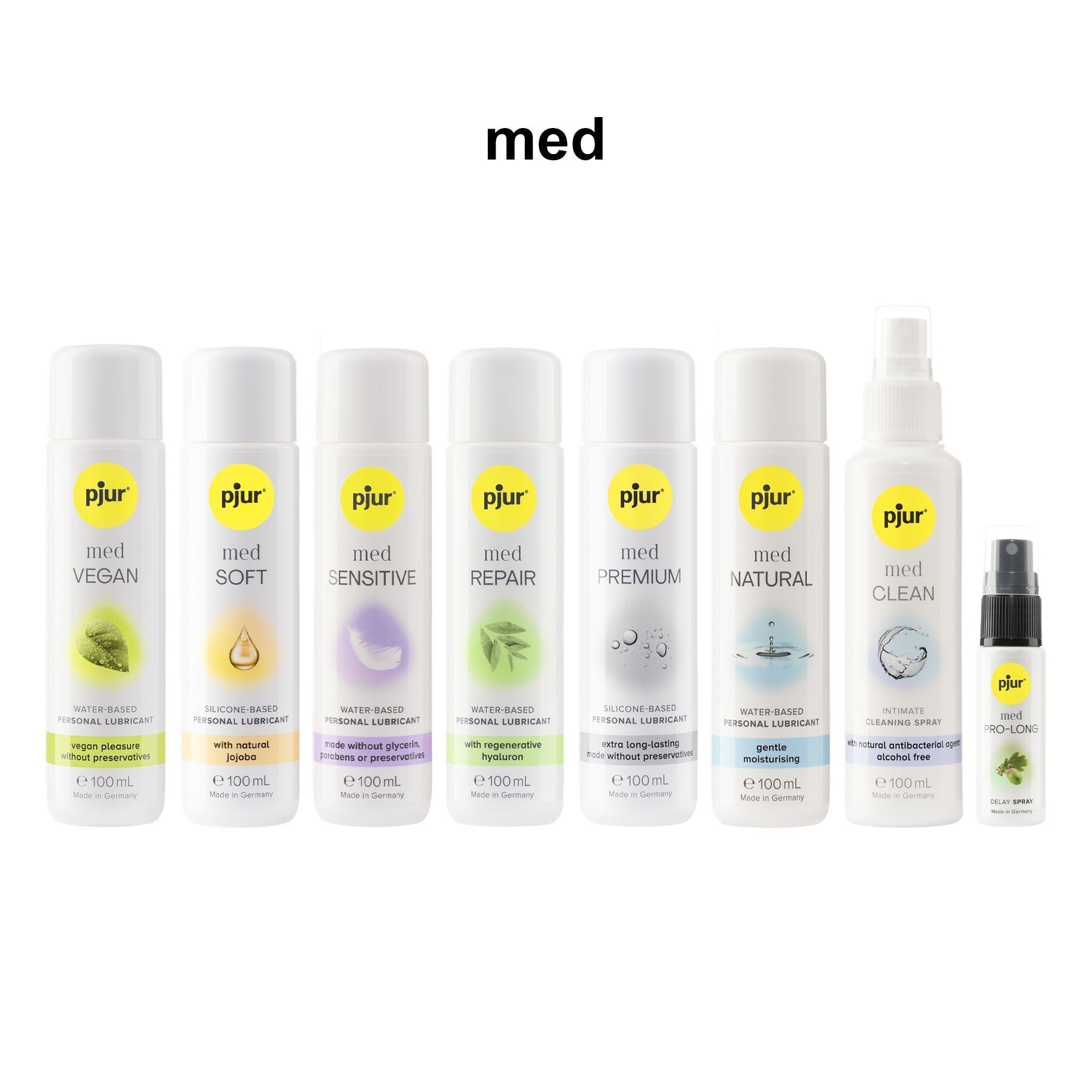 Pjur (Люксембург) Очищувальний спрей pjur med Clean Spray 100 мл, для ніжної шкіри та іграшок, антибактеріальний
