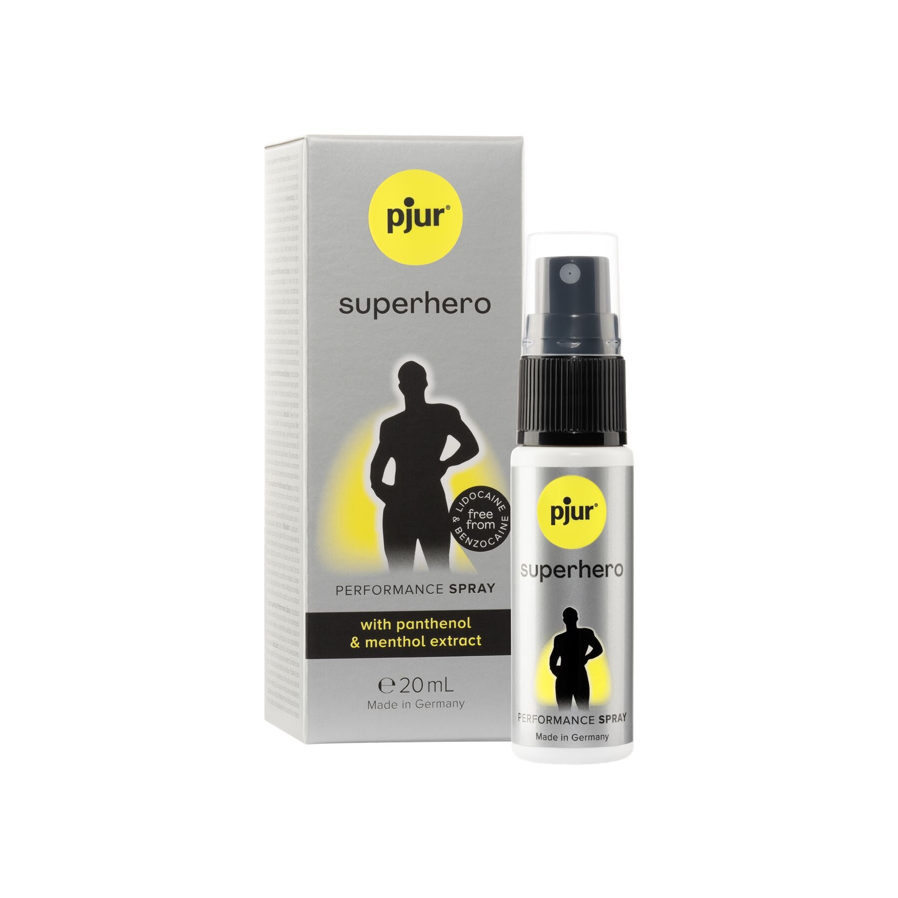 Pjur (Люксембург) Спрей-пролонгатор pjur Superhero Performance Spray 20 мл, всотується в шкіру, природні компоненти
