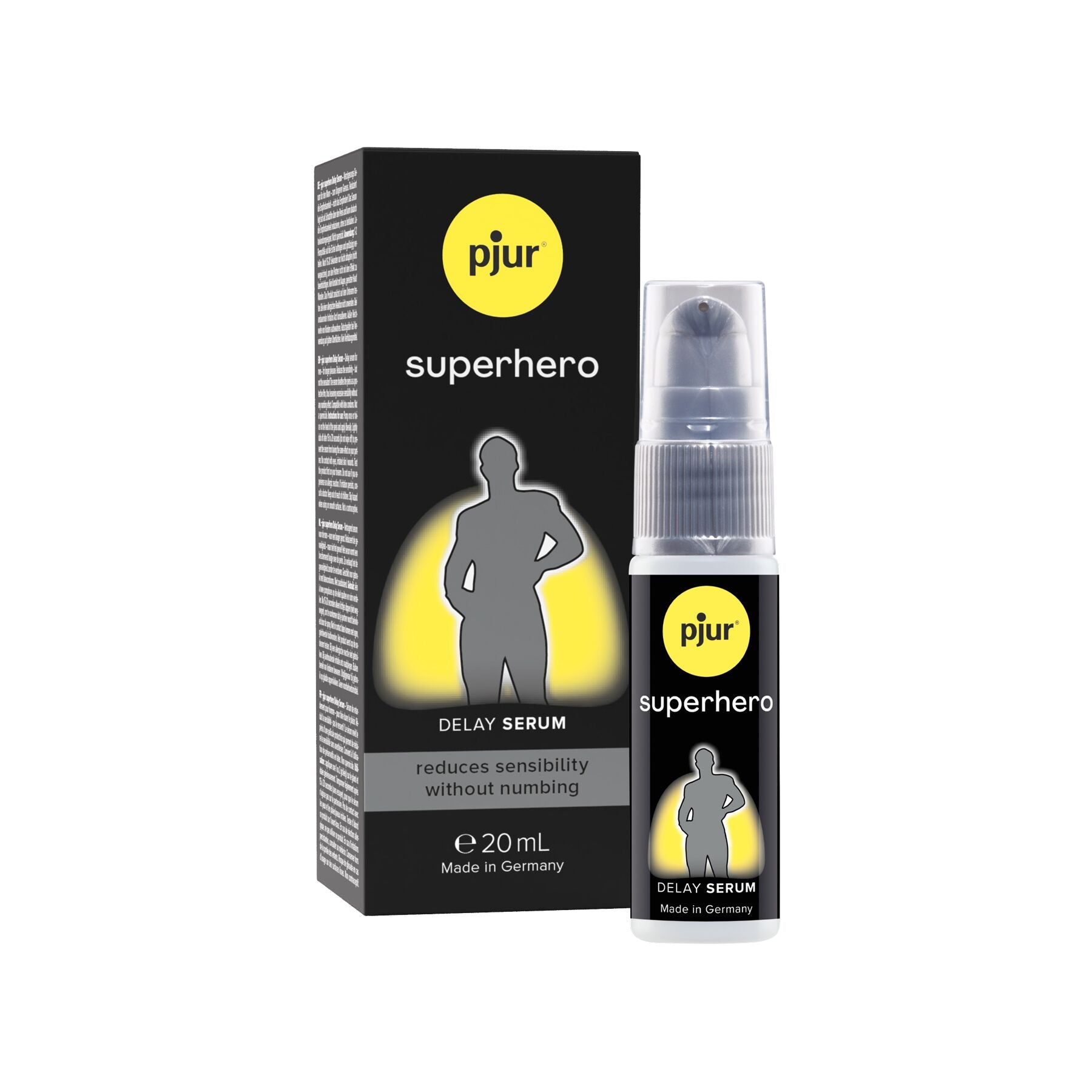 Pjur (Люксембург) Сироватка-пролонгатор pjur Superhero Delay Serum 20 мл, створює ефект плівки, без оніміння