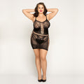 JSY (Китай) Сукня-сітка з метеликами Size Plus Black