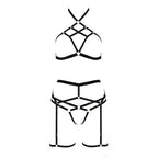 Комплект білизни Passion Exclusive MORGAN SET OpenBra, стрепи, трусики, ліф, пояс