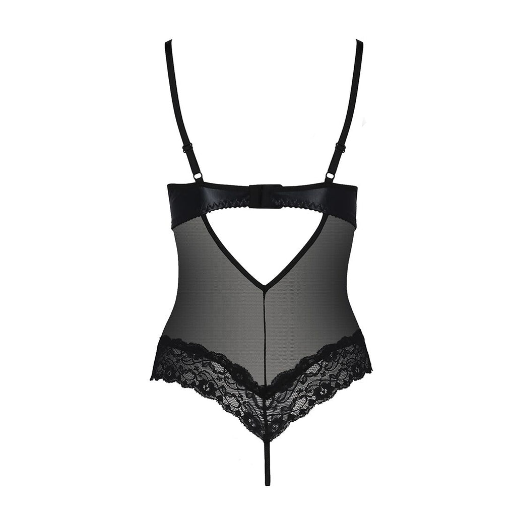 Passion (Польща) Боді з відкритими грудьми Passion Exclusive NORTH BODY XXL/XXXL, black