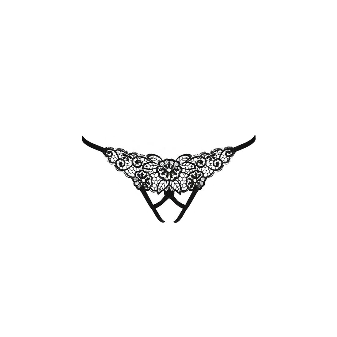 Passion (Польща) Трусики мереживні з доступом Passion Exclusive VIOLANTE THONG L/XL, black