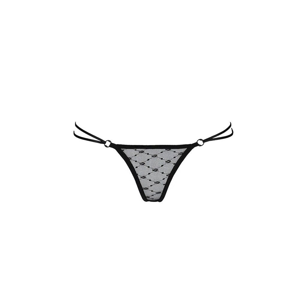 Passion (Польща) Трусики на зав'язочках з боків Passion Exclusive ZITA THONG L/XL, black