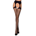 Passion (Польща) Еротичні колготки Passion TIOPEN 004 1/2 (fishnet 40 den), nero, імітація панчох і пояса