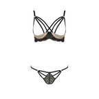 Комплект білизни Passion Exclusive VALERY SET OpenBra, стрепи, трусики, відкритий ліф