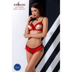 Комплект білизни Passion Exclusive CHERRY SET OpenBra, відкритий ліф, трусики-спідничка