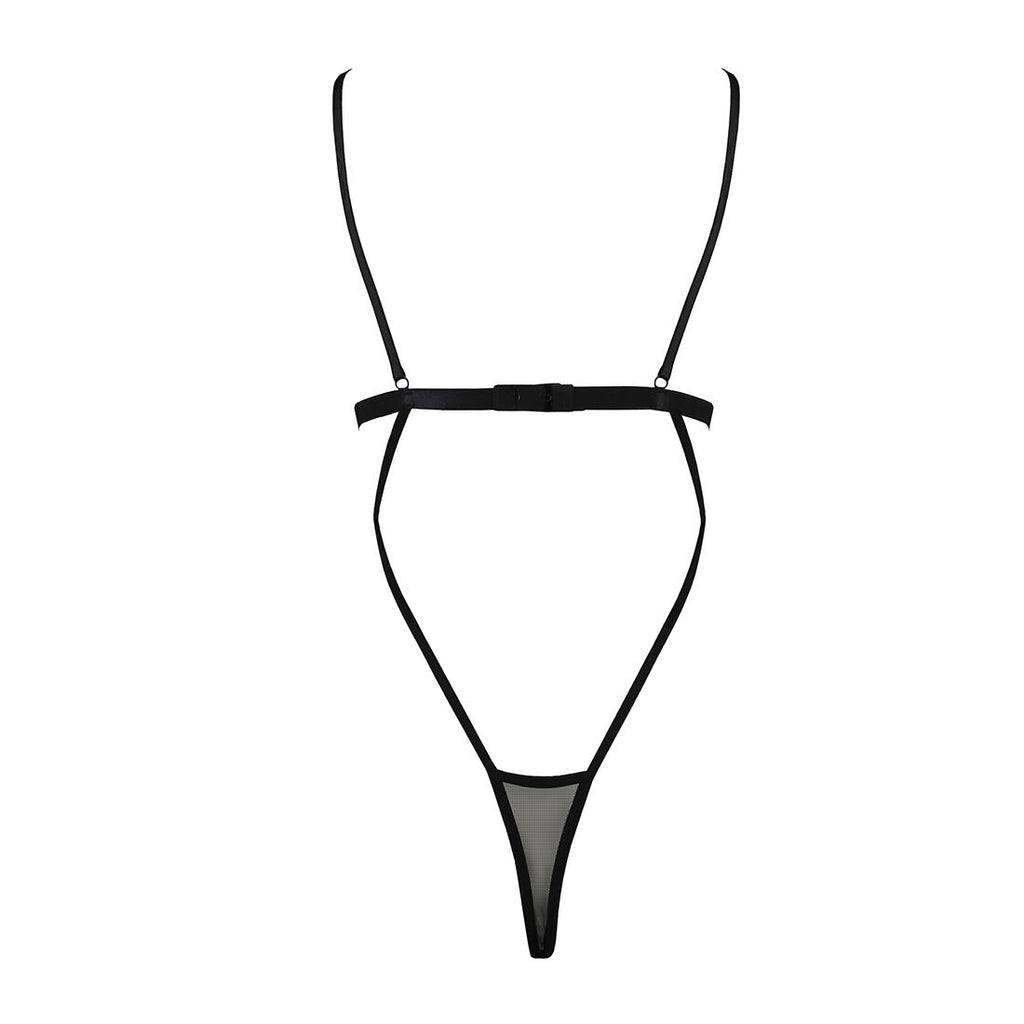 Passion (Польща) Боді монокіні з відкритими грудьми Passion DIABOLINA BODY L/XL, black