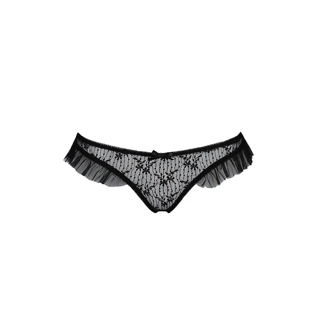 Passion (Польща) Трусики з оборками Passion Exclusive DONIA THONG XXL/XXXL, black