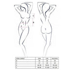 Корсет з декольте Passion ERZA CORSET, пажі, трусики, напівпрозорий