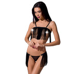 Комплект білизни Passion Exclusive KASSANDRA SET OpenBra, ліф з бахроми, трусики-спідниця