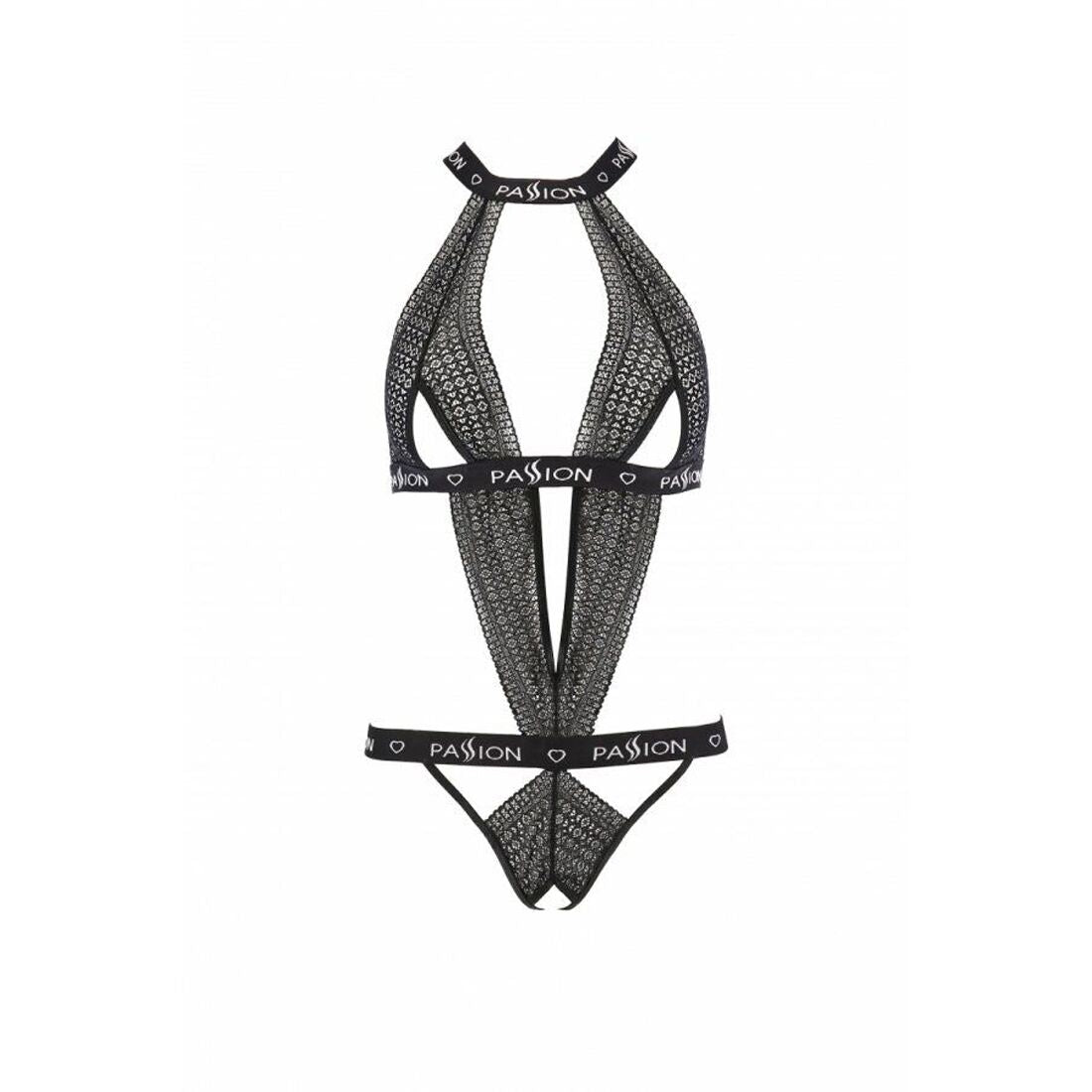 Passion (Польща) Напівпрозоре боді з вирізами Passion Exclusive Mirajane Body black XXL/XXXL, black