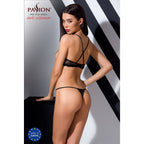 Комплект білизни Passion Exclusive QUENTRIS BIKINI, стрінги і напіввідкритий ліф