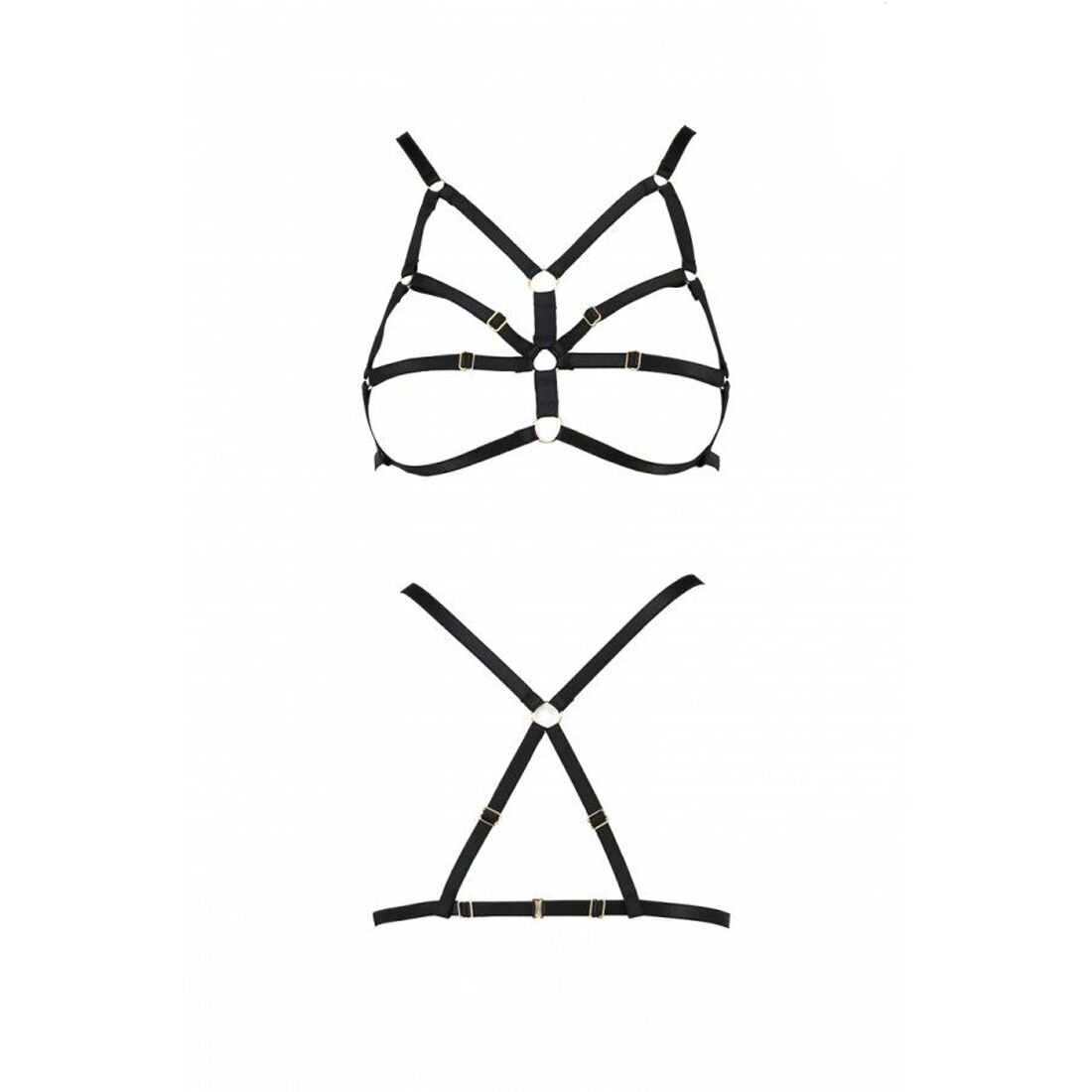 Passion (Польща) Бюстгальтер-стрепи Passion Exclusive ARMANDA BRA S/M, black