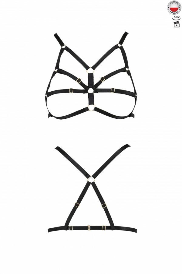 Passion (Польща) Бюстгальтер-стрепи Passion Exclusive ARMANDA BRA XXL/XXXL, black
