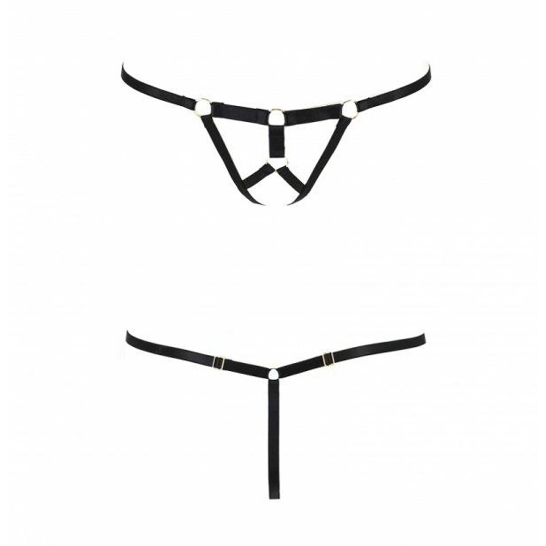 Passion (Польща) Трусики стрінги зі стреп Passion Exclusive ARMANDA THONG S/M, black