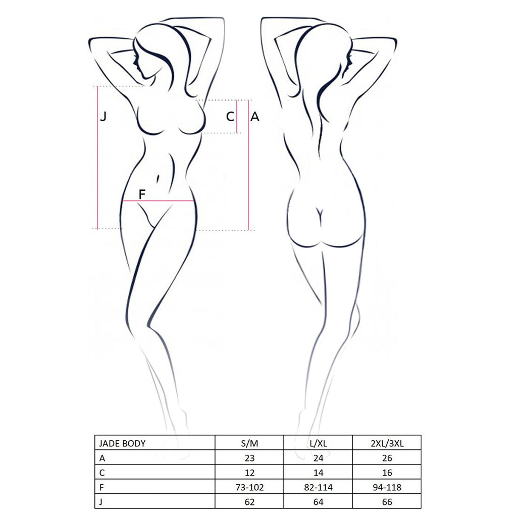 Passion (Польща) Відвертий боді з елементами стреп Passion Exclusive JADE BODY XXL/XXXL, black