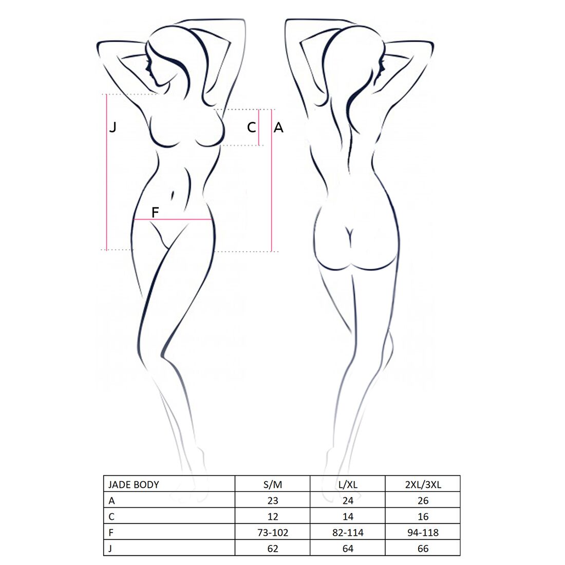 Passion (Польща) Відвертий боді з елементами стреп Passion Exclusive JADE BODY XXL/XXXL, black