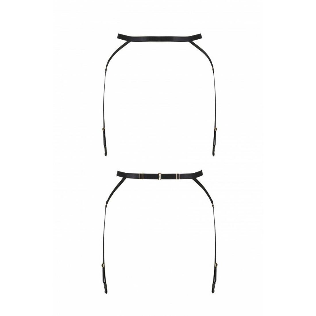 Passion (Польща) Пояс-стрепи з підв'язками для панчох Passion Exclusive MEGGY GARTER BELT S/M, black