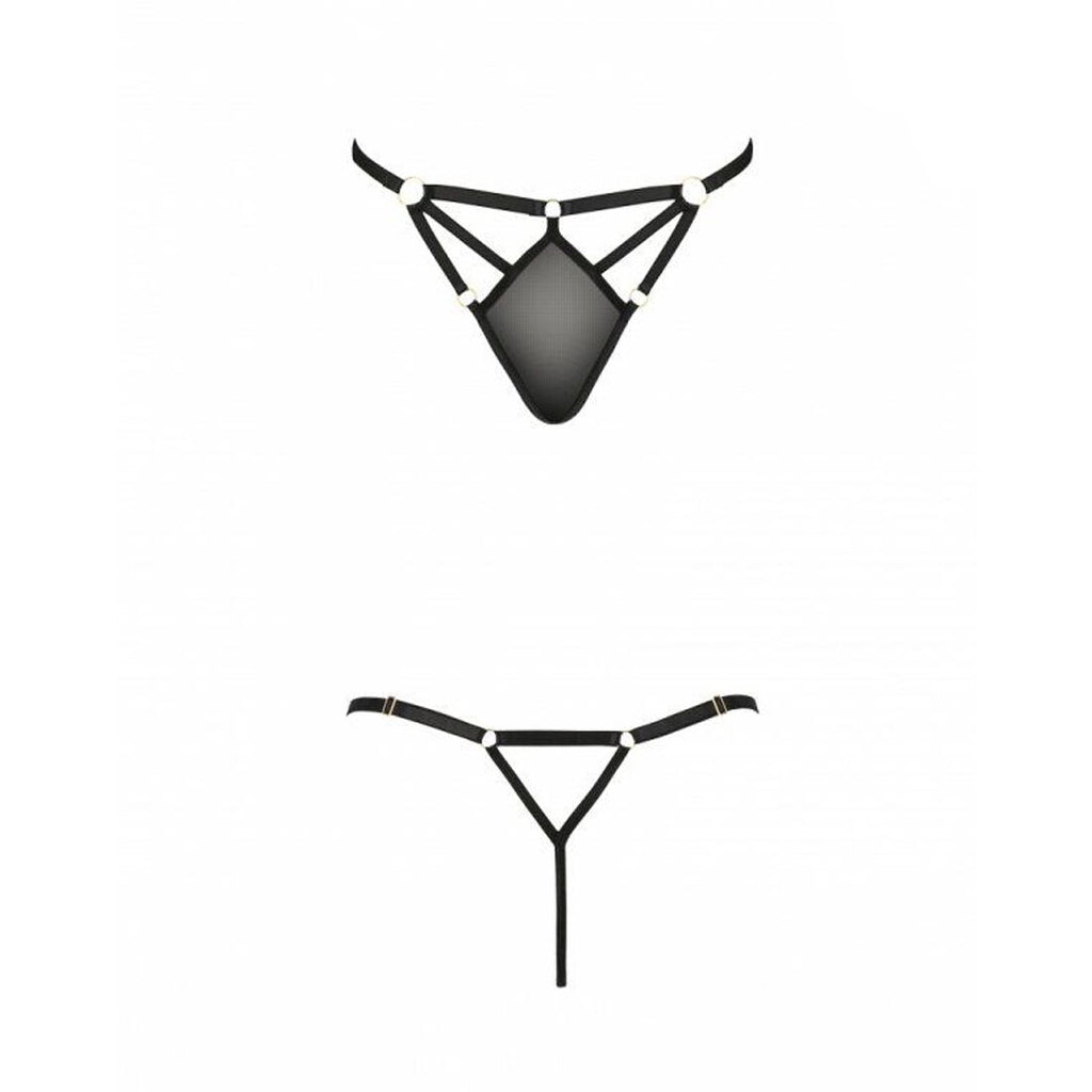 Passion (Польща) Стрінги зі стреп Passion Exclusive MEGGY THONG L/XL, black