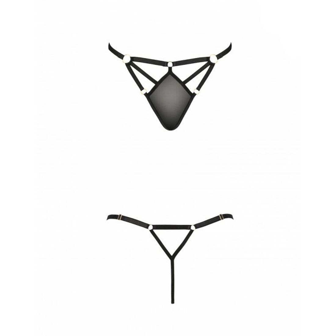 Passion (Польща) Стрінги зі стреп Passion Exclusive MEGGY THONG L/XL, black