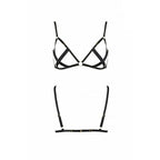 Відкритий бюстгальтер-стрепи Passion Exclusive NICKY BRA S/M, black