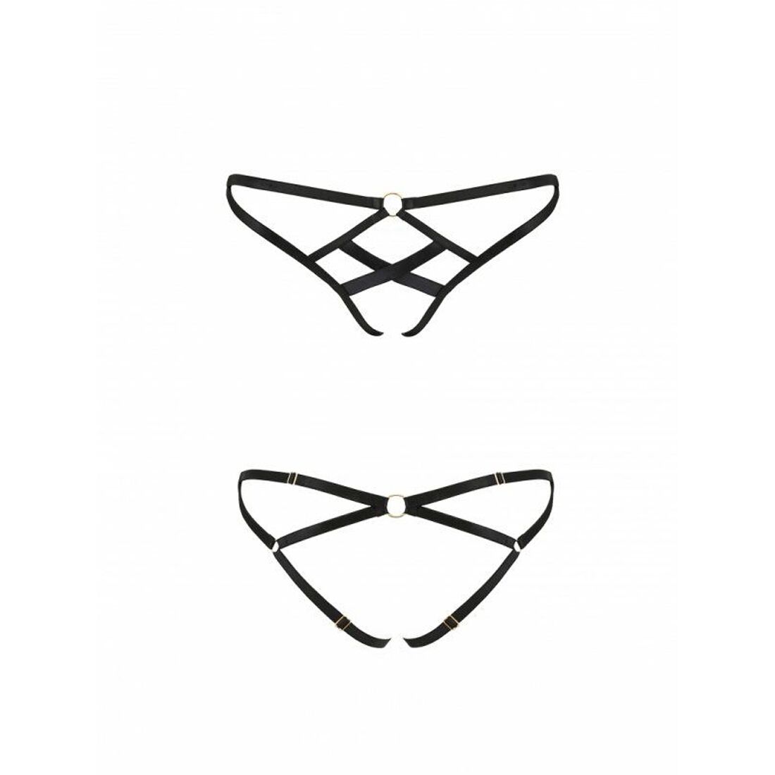 Passion (Польща) Трусики з стреп Passion Exclusive NICKY THONG L/XL, black