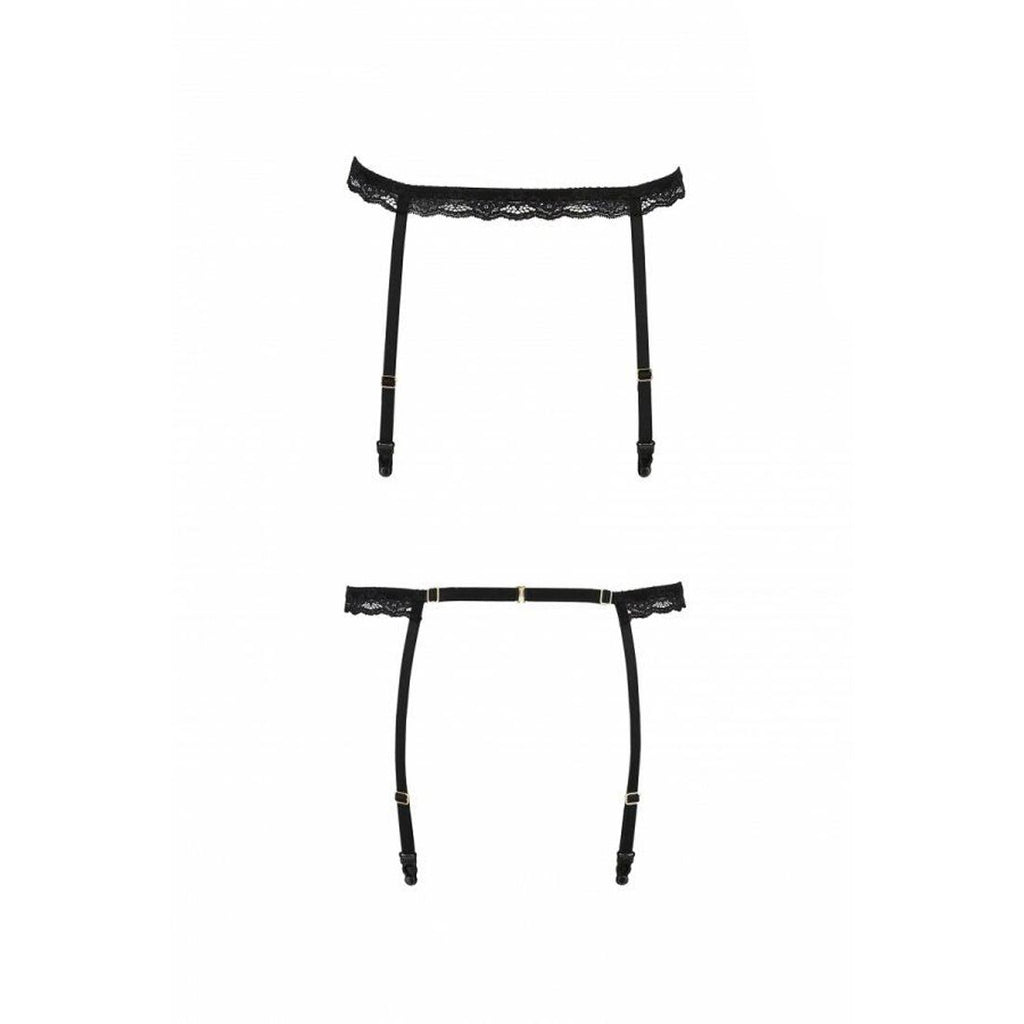 Passion (Польща) Пояс-стрепи для панчіх Passion Exclusive SHELLY GARTER BELT L/XL, black