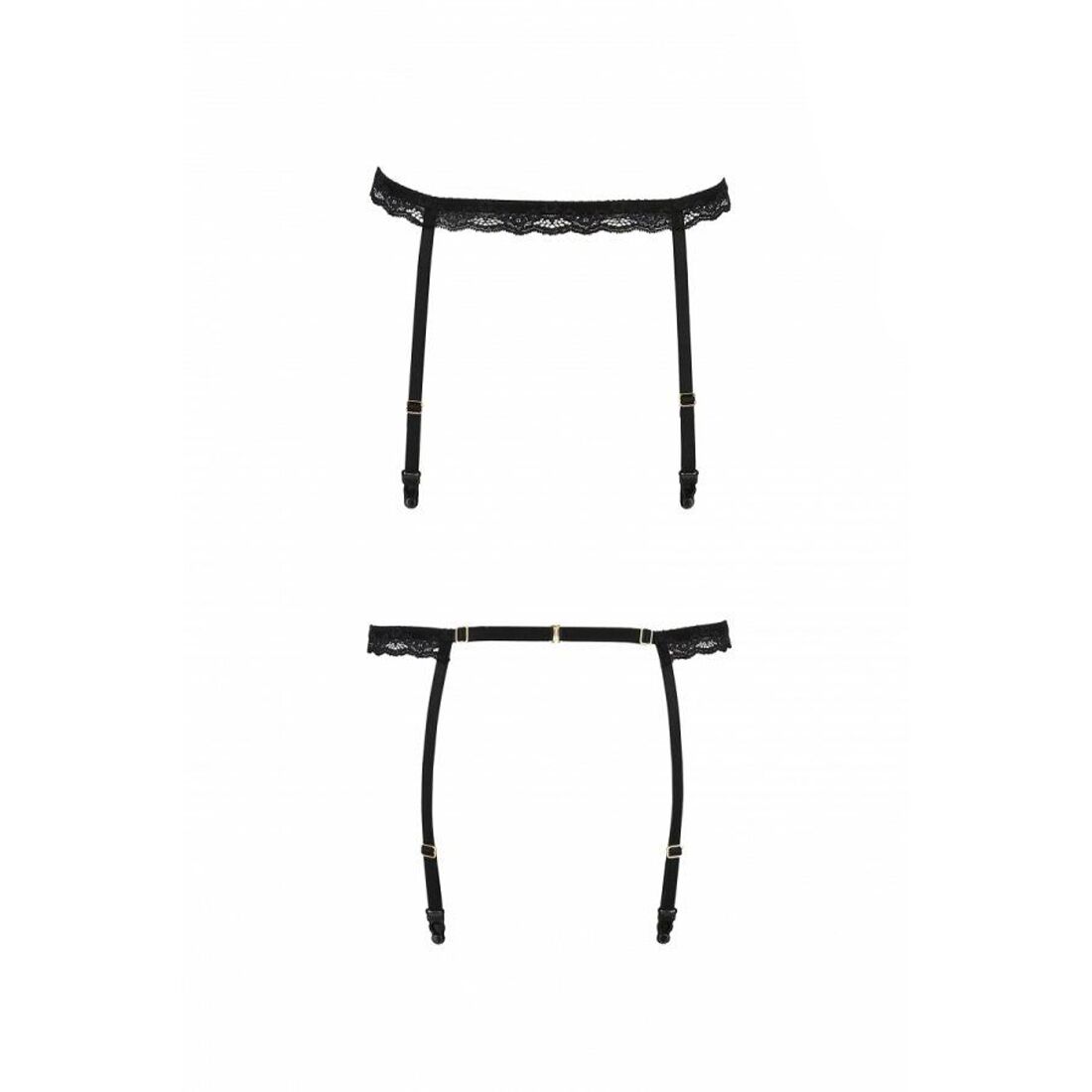 Passion (Польща) Пояс-стрепи для панчох Passion Exclusive SHELLY GARTER BELT S/M, black