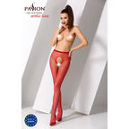 Сітчасті колготки-бодістокінги Passion S019 One Size, Red, імітація трусиків, ві