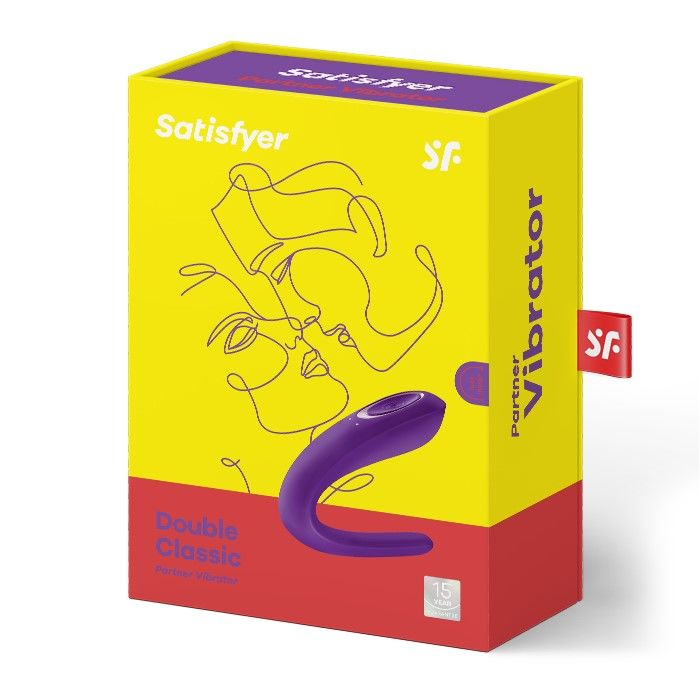 Вибратор для пар Satisfyer Double Classic Violet с одним мотором