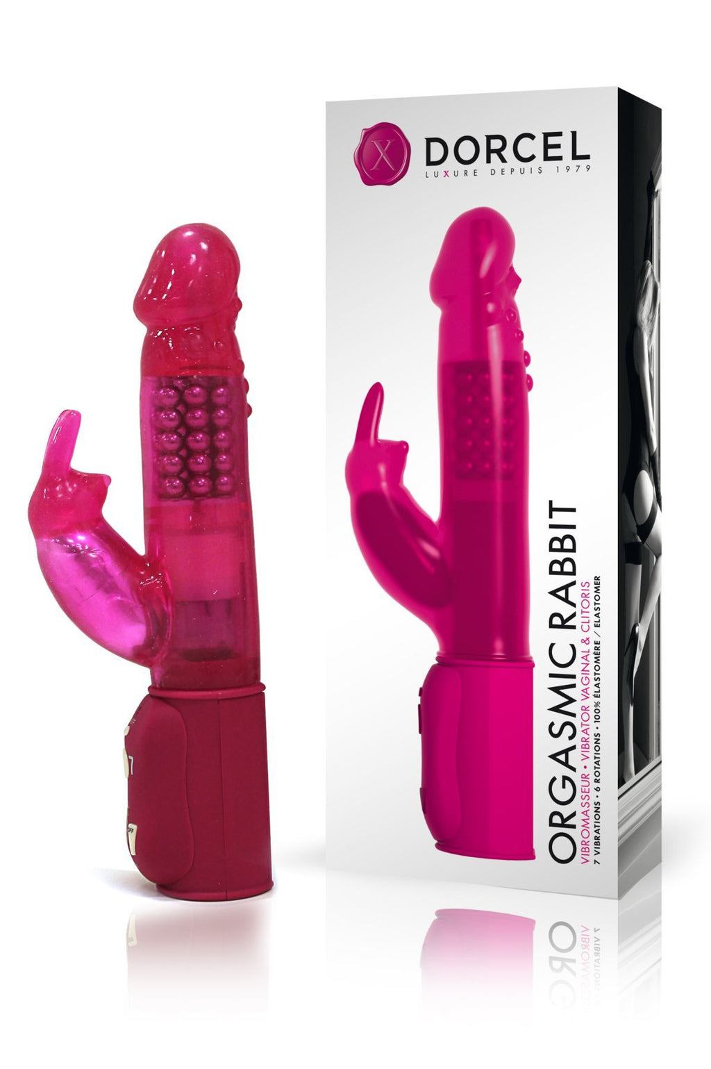 Dorcel (Франція) Вібратор-кролик Dorcel Orgasmic Rabbit Pink з перлинним масажем