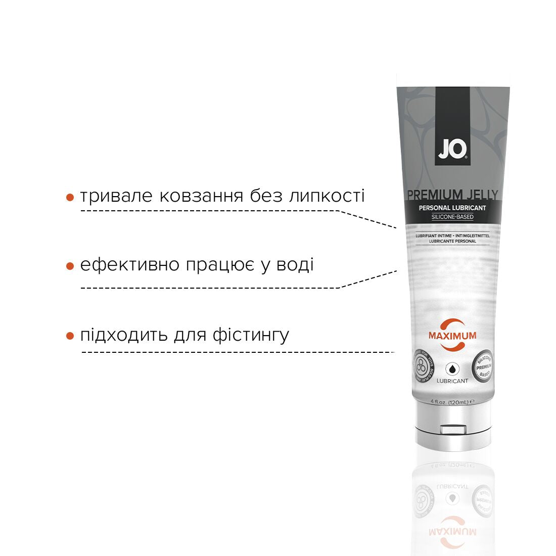 JO (США) Лубрикант на силіконовій основі JO PREMIUM JELLY — MAXIMUM (120 мл)