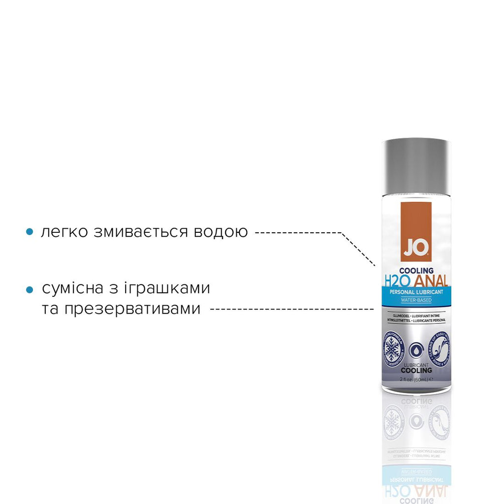 JO (США) Анальна змазка JO ANAL H2O — COOLING (60 мл) охолоджувальна, на водній основі