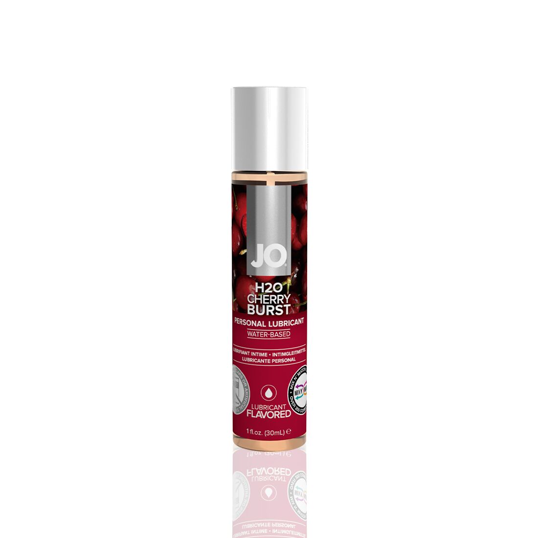 JO (США) Змазка на водній основі JO H2O — Cherry Burst (30 мл) без цукру, рослинний гліцерин