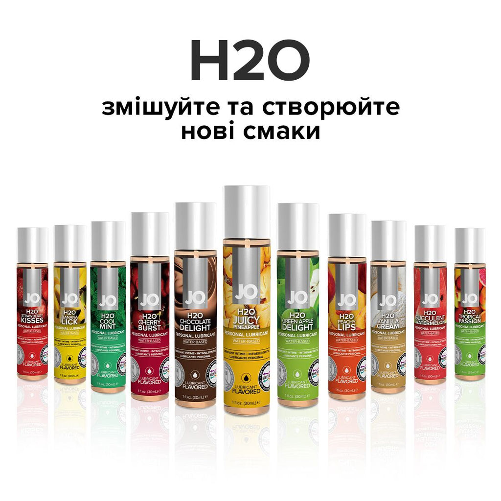 JO (США) Змазка на водній основі JO H2O — Juicy Pineapple (30 мл) без цукру, рослинний гліцерин