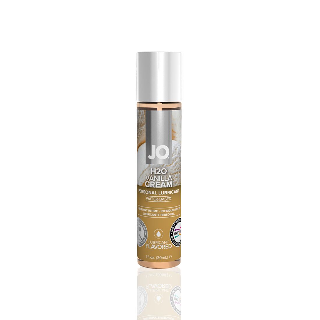 JO (США) Змазка на водній основі JO H2O — Vanilla Cream (30 мл) без цукру, рослинний гліцерин