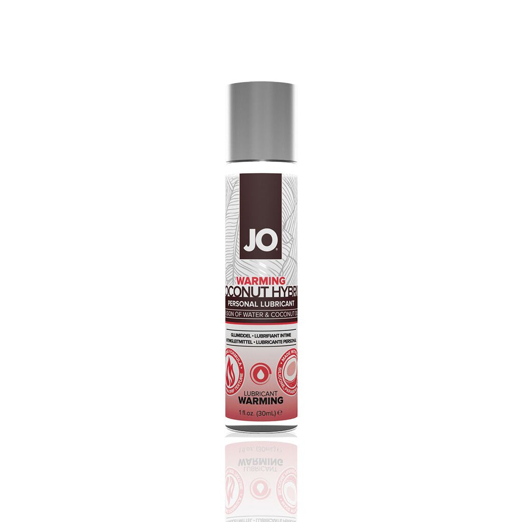 JO (США) Розігрівальна змазка-крем з кокосовою олією JO Coconut Hybrid WARMING (30 мл) біла