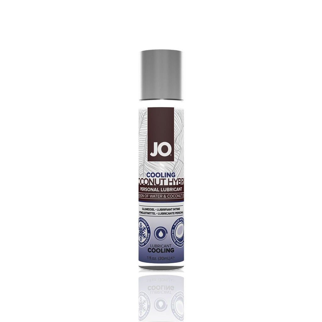 JO (США) Охолоджувальна змазка-крем з кокосовою олією JO Coconut Hybrid COOLING (30 мл) біла