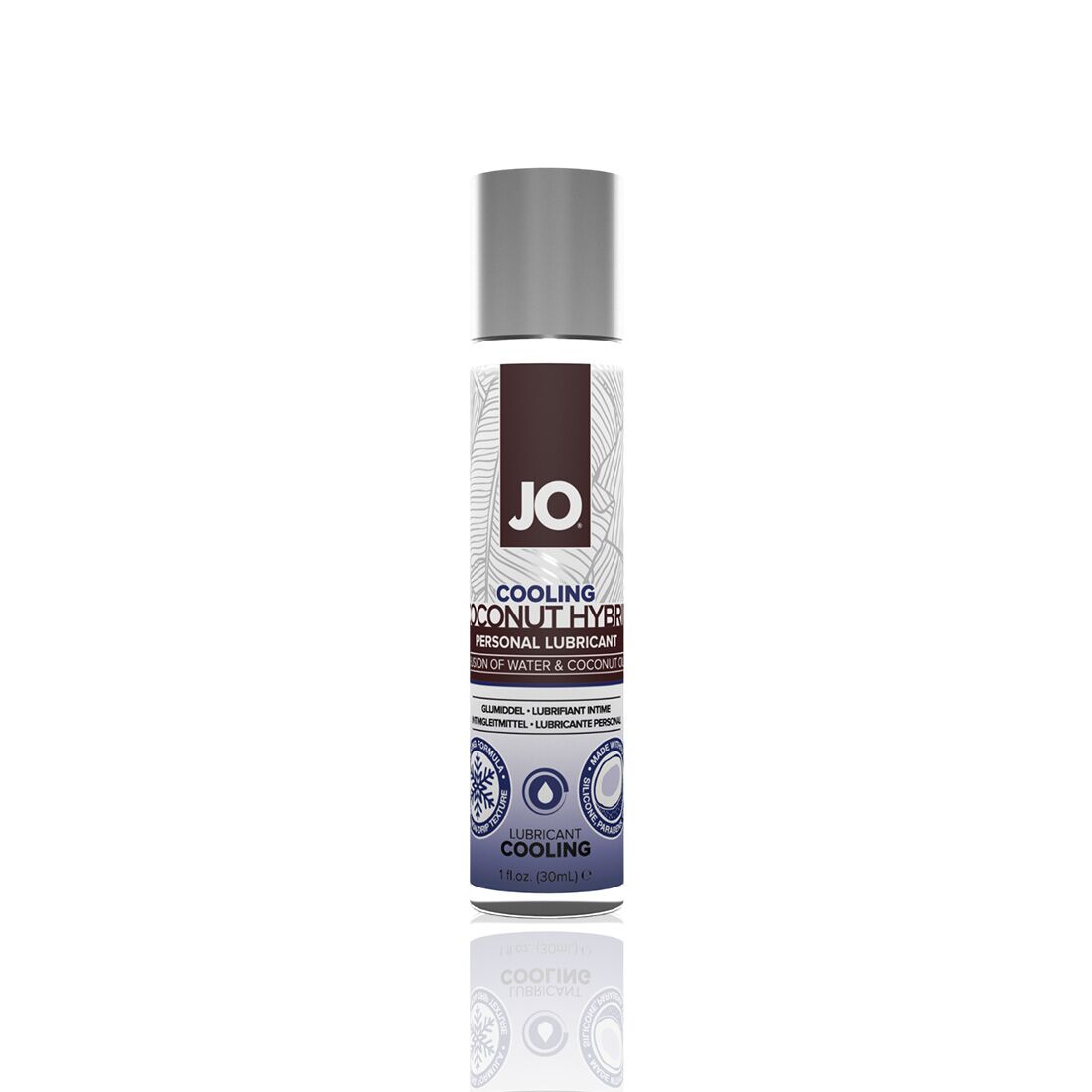 JO (США) Охолоджувальна змазка-крем з кокосовою олією JO Coconut Hybrid COOLING (30 мл) біла