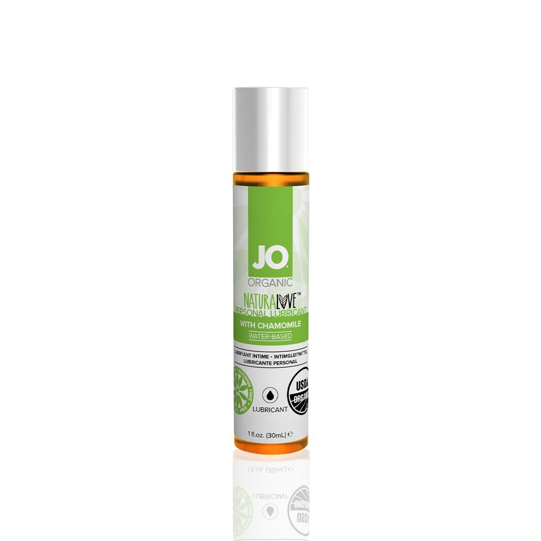 JO (США) Змазка на водній основі JO NATURALOVE — ORGANIC (30 мл) з екстрактом листя агави та ромашки