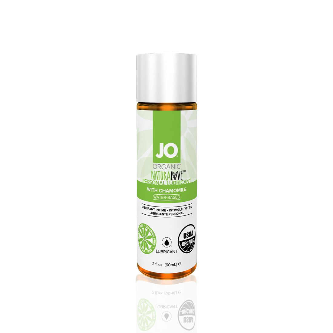 JO (США) Змазка на водній основі JO NATURALOVE — ORGANIC (60 мл) з екстрактом листя агави та ромашки