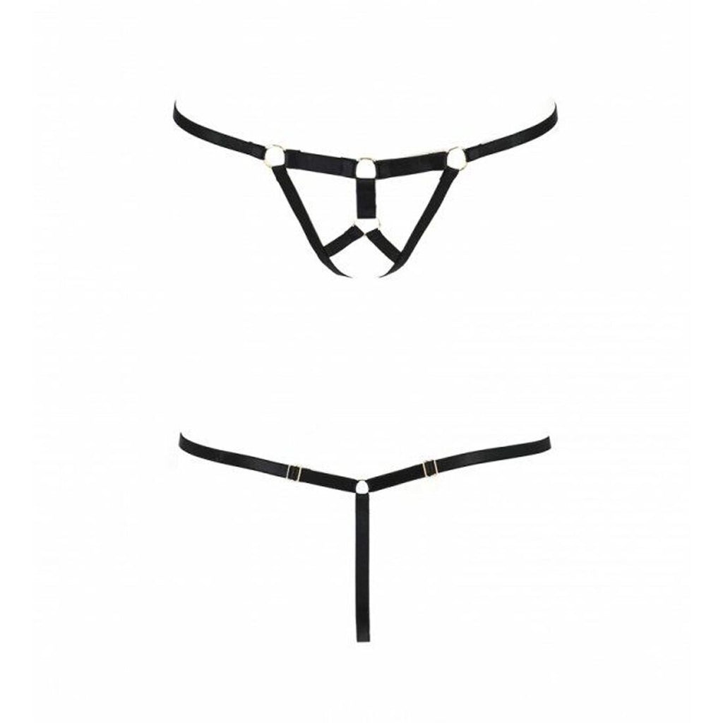 Passion (Польща) Трусики стрінги зі стреп Passion Exclusive ARMANDA THONG XXL/XXXL, black